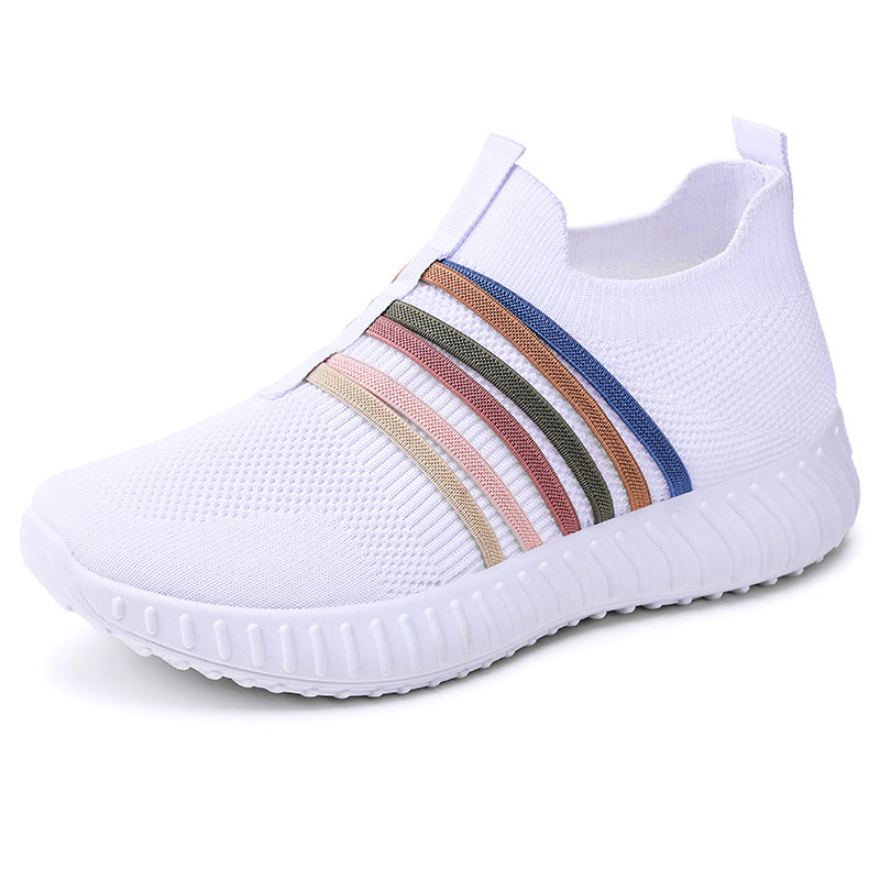 Damen Leichte und atmungsaktive Slip-On Sneakers mit elastischem Einsatz Echo Archiv