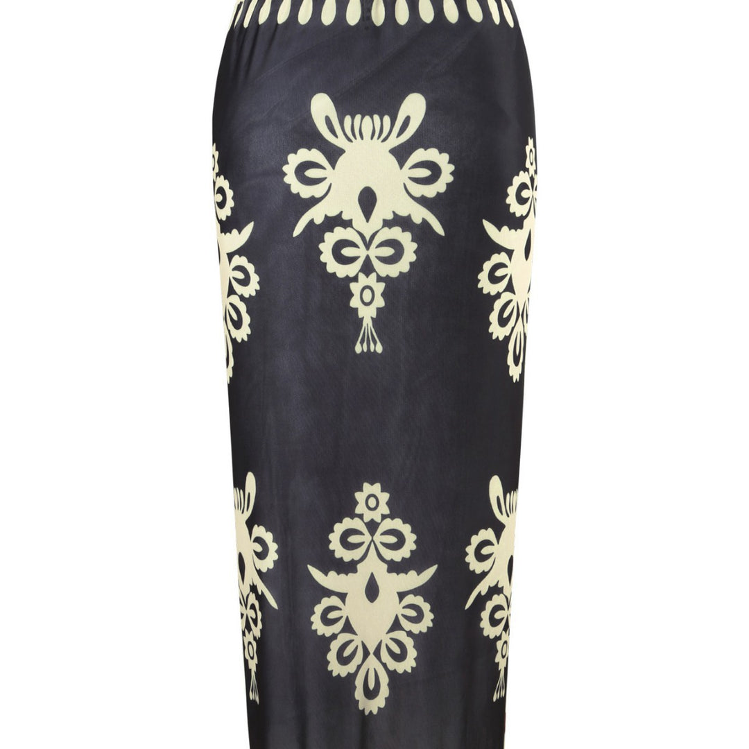 Damen Einteiler Badeanzug mit elegantem Wickelrock Echo Archiv