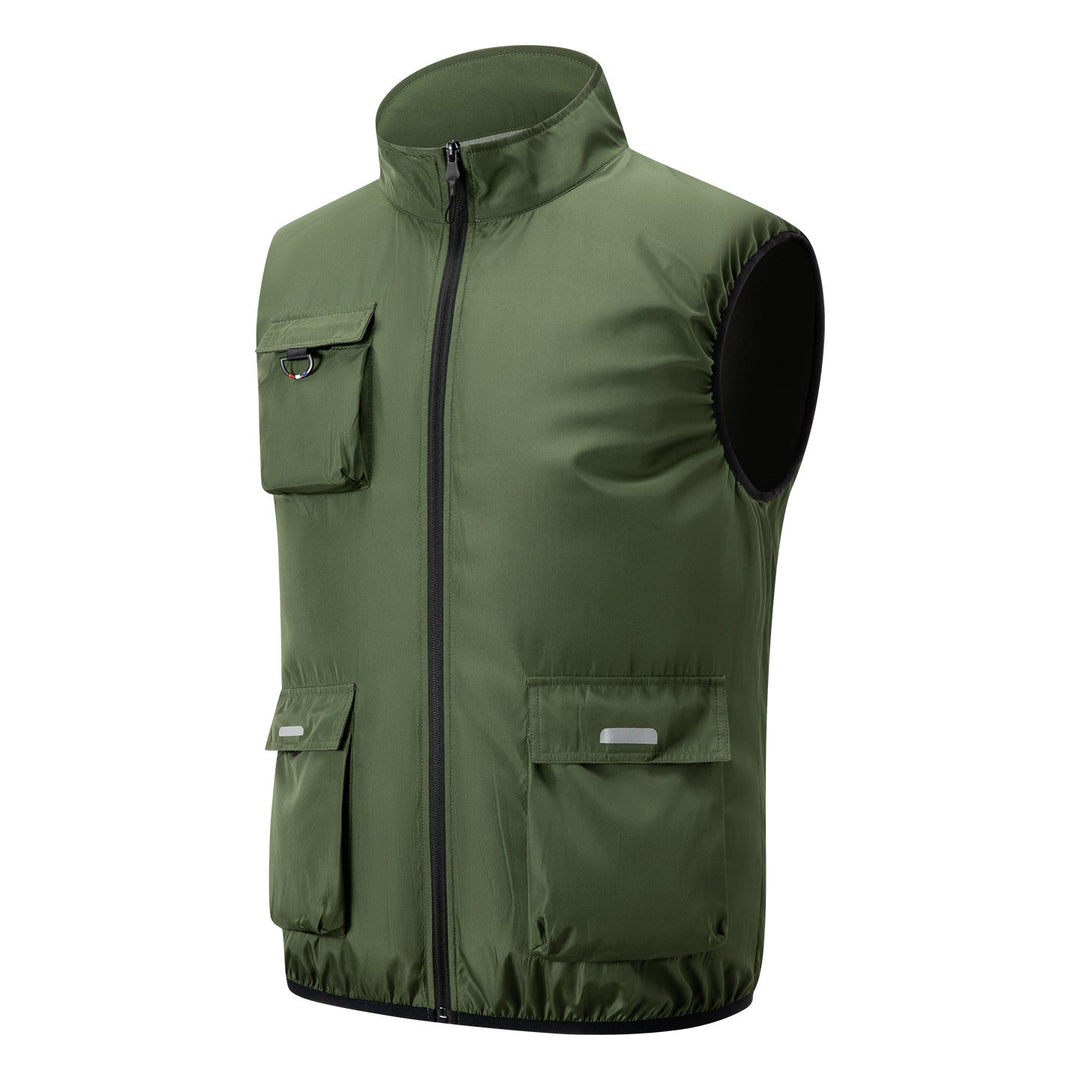 Herren nan leichte multifunktionale Outdoorweste mit Reißverschluss und Mehrfachtaschen Echo Archiv