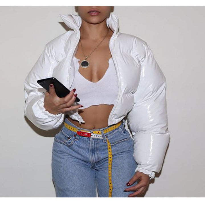 Damen glänzende Steppjacke Echoarchiv