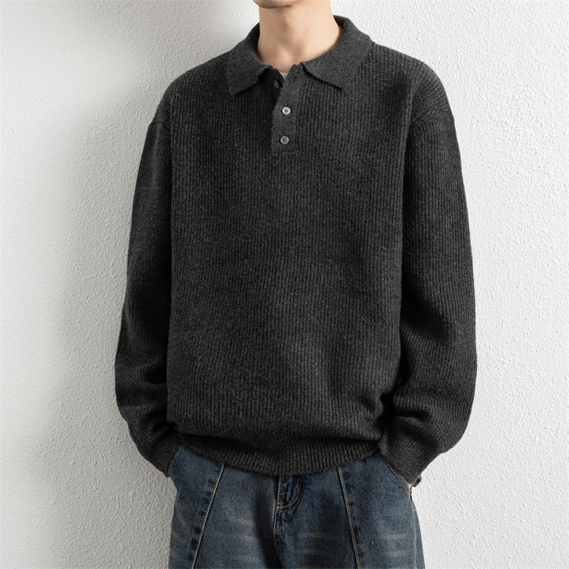 Herrenpullover mit Knopfleiste Echo Archive