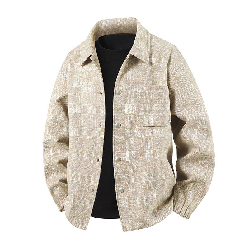 Herren Stylische Utility-Jacke mit Karomuster Echo Archiv