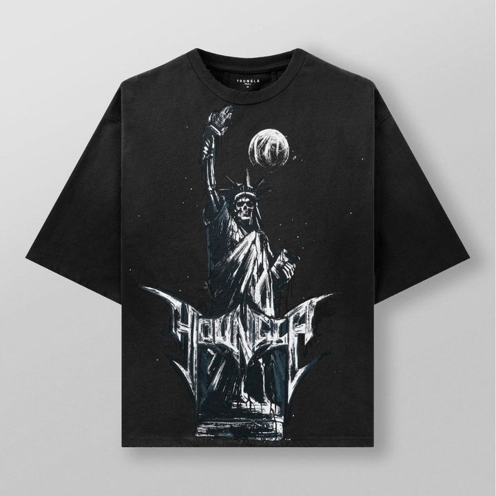 Herren Künstlerische Grafik Übergröße T-Shirt Echoarchiv
