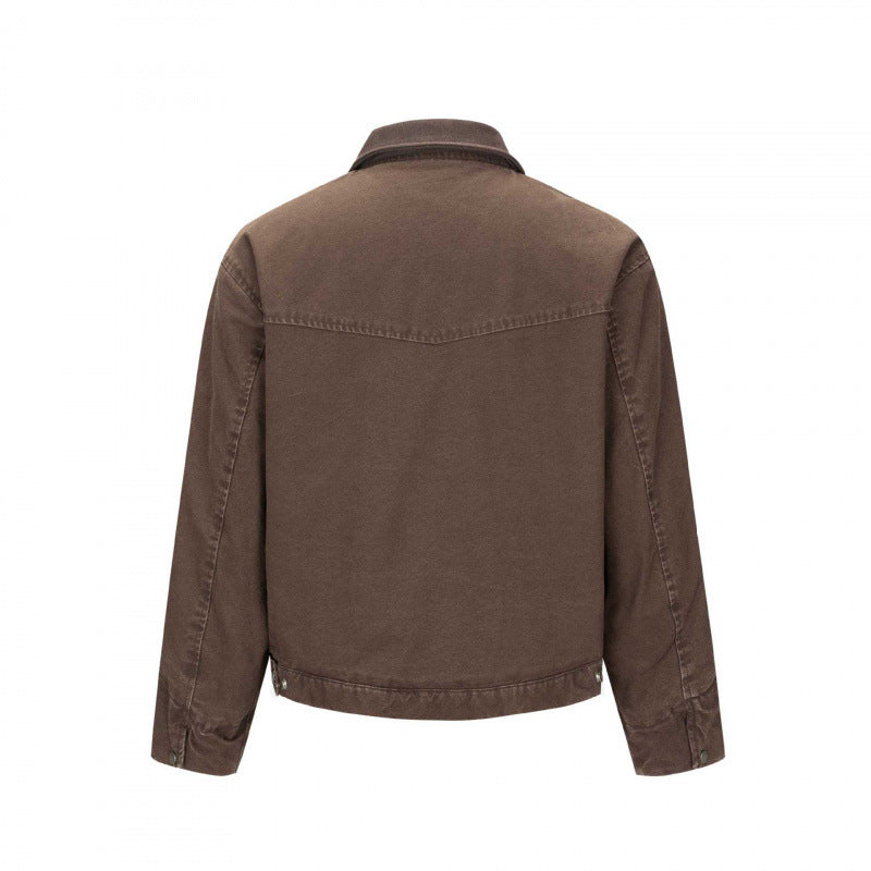 Herren Gefütterte Canvas-Blousonjacke mit Teddyfutter und Hemdkragen Echo Archiv