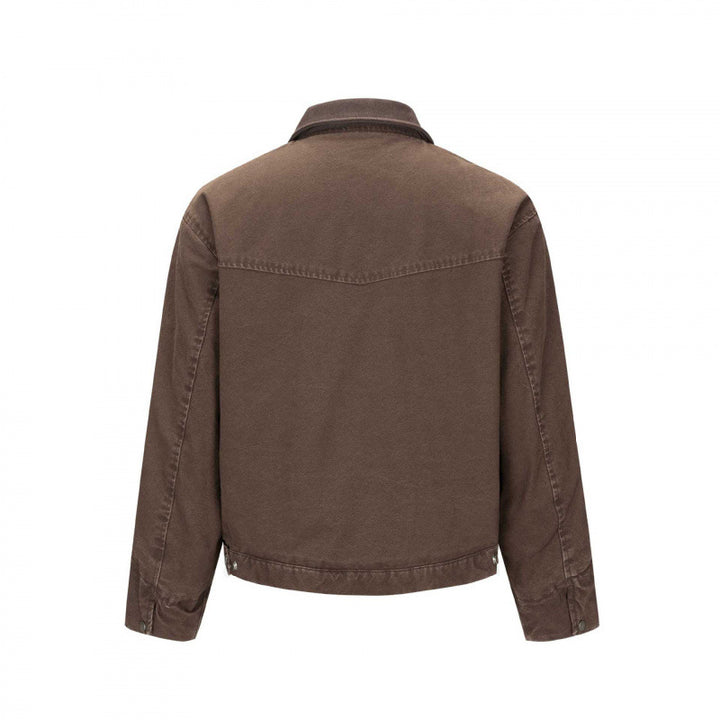 Herren Gefütterte Canvas-Blousonjacke mit Teddyfutter und Hemdkragen Echo Archiv