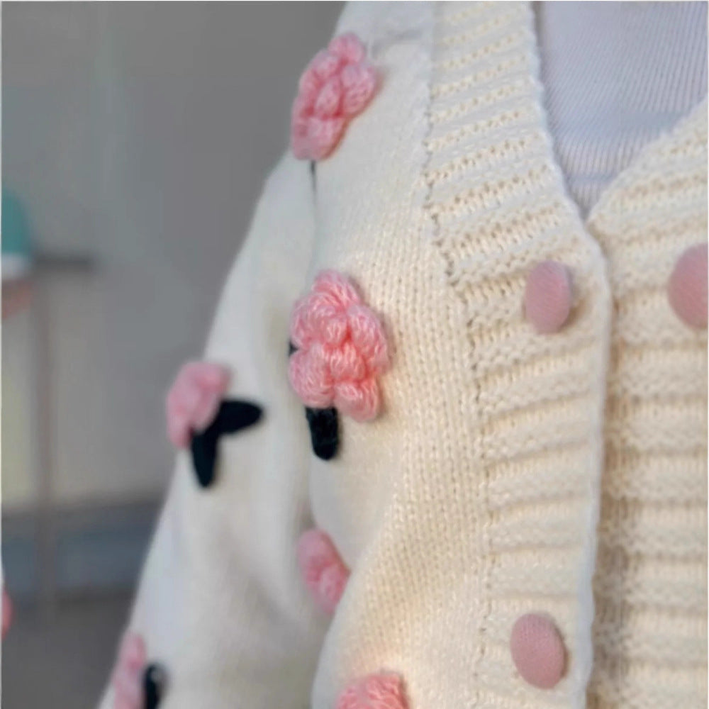 Damen Strickjacke mit Blumenmuster Echo Archiv
