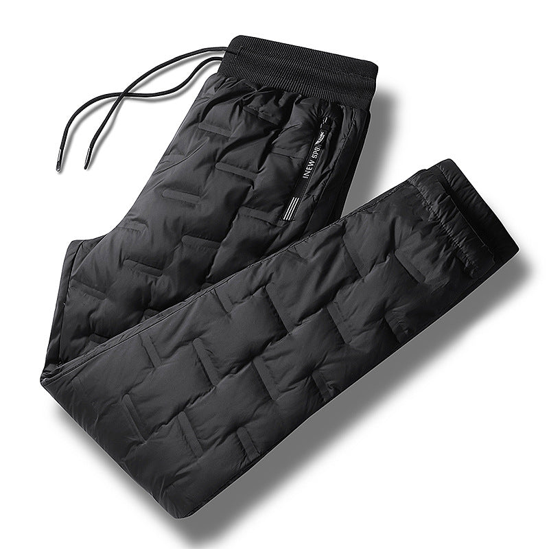 Herren Gepolsterte Thermohose mit Steppung, elastischem Bund und Reißverschlusstaschen Echo Archiv