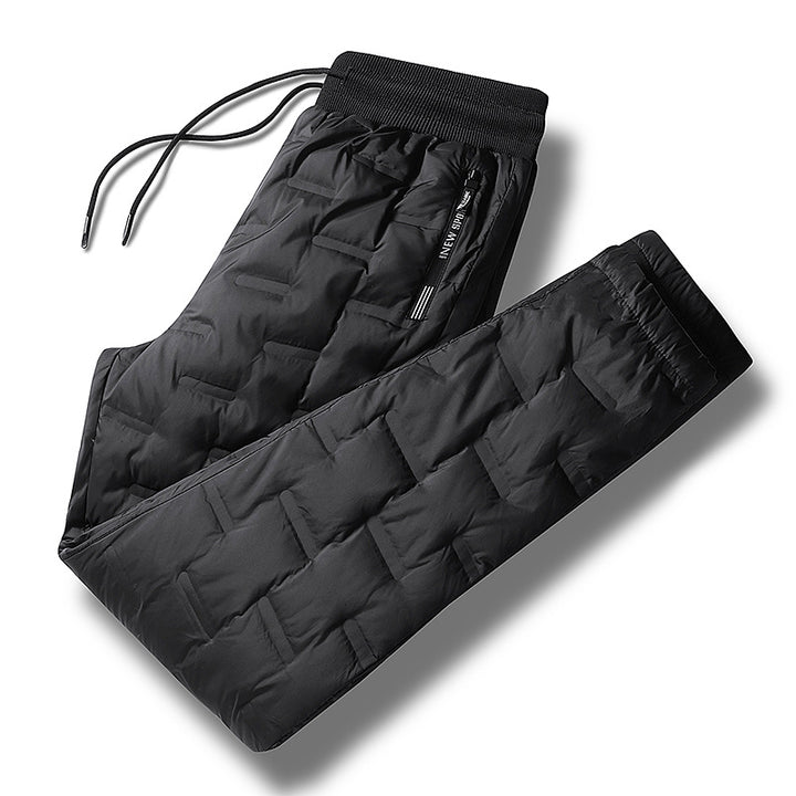 Herren Gepolsterte Thermohose mit Steppung, elastischem Bund und Reißverschlusstaschen Echo Archiv