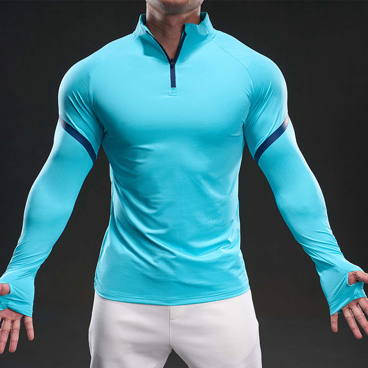 Herren Langarm Funktionsshirt mit Stehkragen Echoarchiv