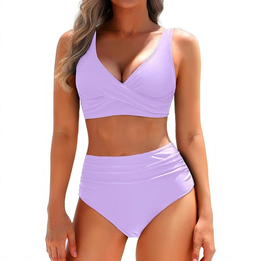 Damen Hochtailliertes Bikini-Set mit Wickeloberteil Echo Archiv 1782205596