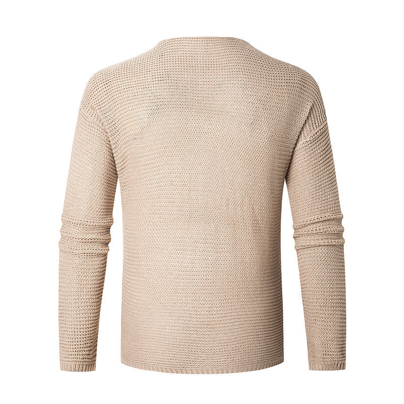 Herren eleganter V-Ausschnitt Pullover aus atmungsaktiver Baumwolle Echoarchiv