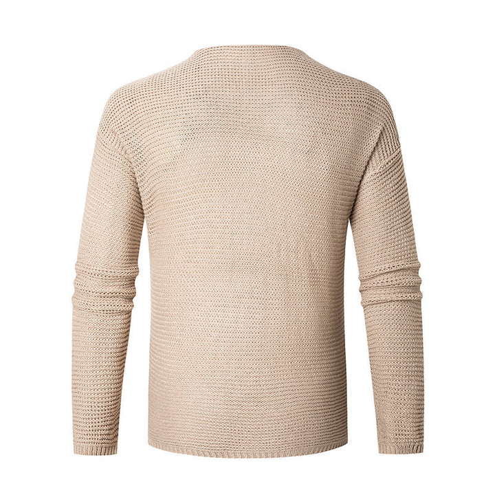 Herren eleganter V-Ausschnitt Pullover aus atmungsaktiver Baumwolle Echoarchiv