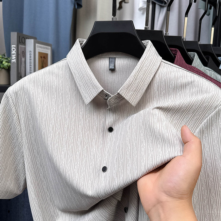 Herren Kurzarmhemd mit feiner Textur und elegantem Design Echoarchiv