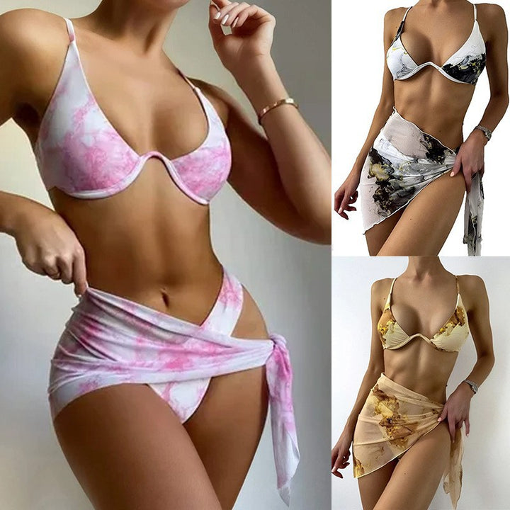 Damen Triangel-Bikini-Set mit elegantem Wickelrock Echo Archiv