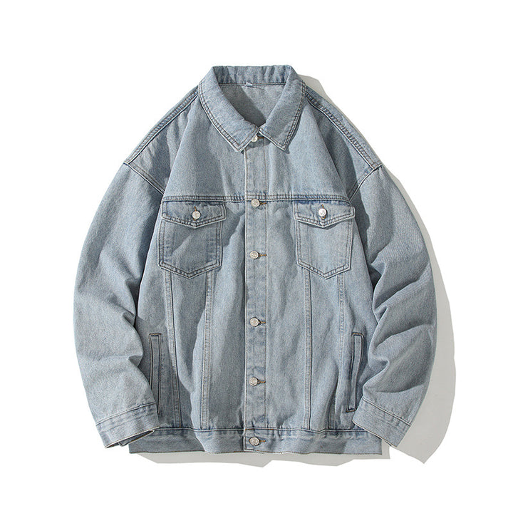 Herren Oversize-Denimjacke im Vintage-Look mit Knopfleiste und Brusttaschen Echo Archiv