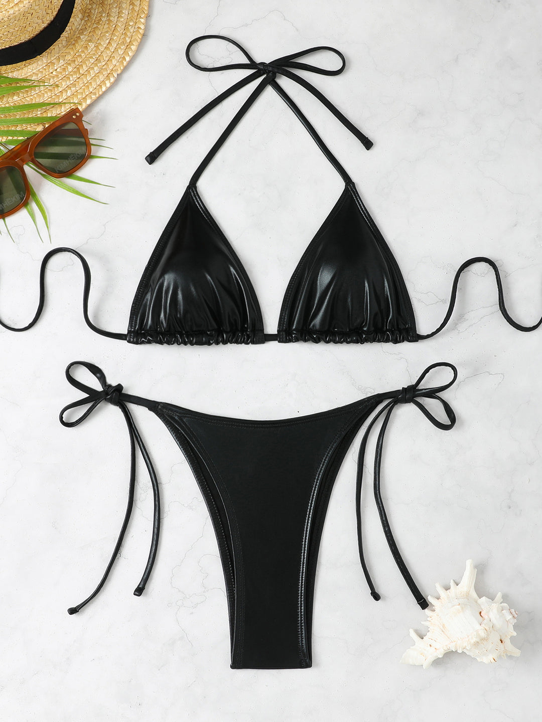 Damen Metallic Triangel-Bikini Echo Archiv