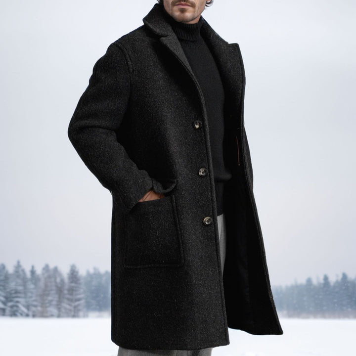 Herren eleganter und wärmer Wintermantel mit doppelter Knopfleiste und praktischen Taschen Echoarchiv
