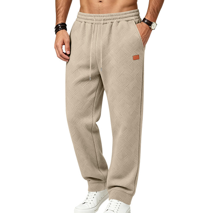 Herren Texturierte Jogginghose mit elastischem Bund und Kordelzug Echoarchiv