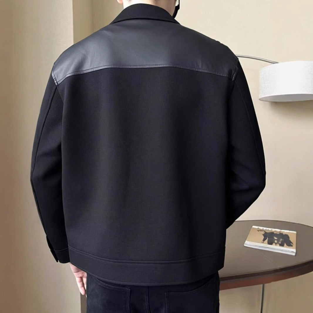Herren Urban Padded Jacke mit Lederdetails Echo Archive