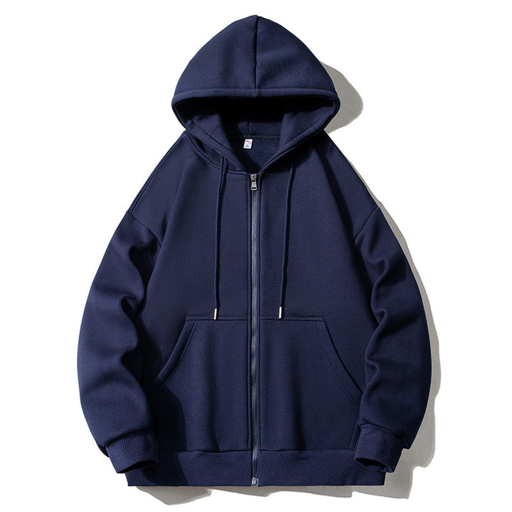 Herren Kapuzensweatjacke mit durchgehendem Reißverschluss, Oversize‑Schnitt und Raglanärmeln Echo Archiv