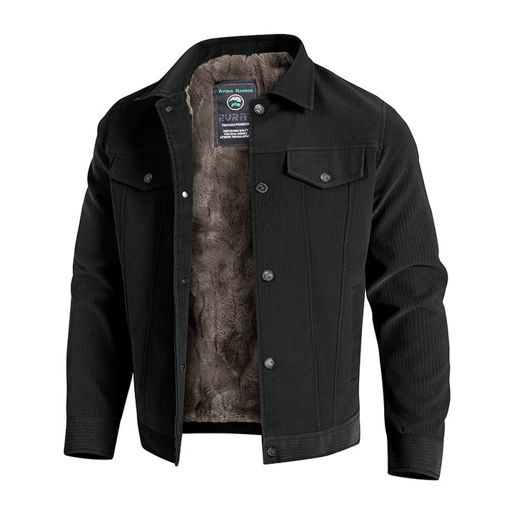 Herren Modische Fleecejacke mit hohem Kragen und elegantem Design Echo Archiv