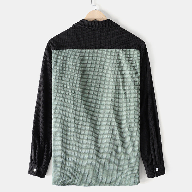 Damen lässiges Waffle-Longsleeve Hemd Echoarchiv