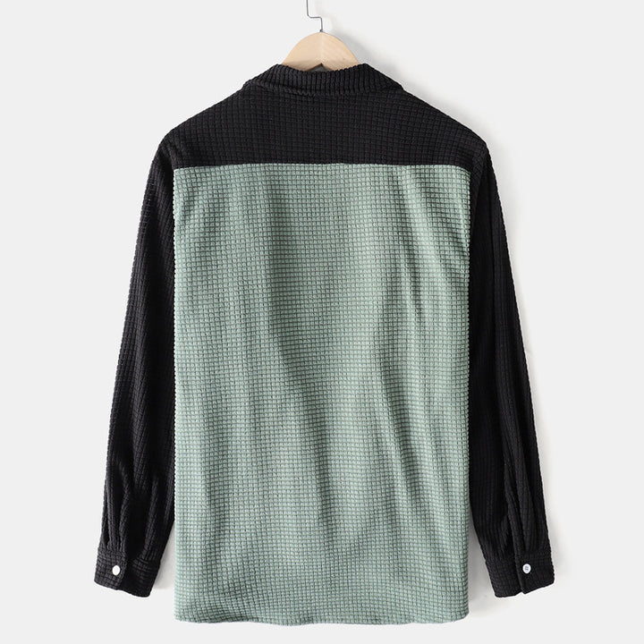 Damen lässiges Waffle-Longsleeve Hemd Echoarchiv