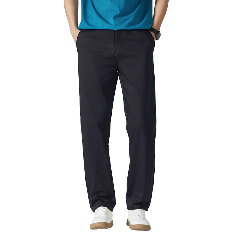 Herren Klassische Baumwoll-Chinohose mit geradem Bein und cleanem Minimal-Design Echo Archiv