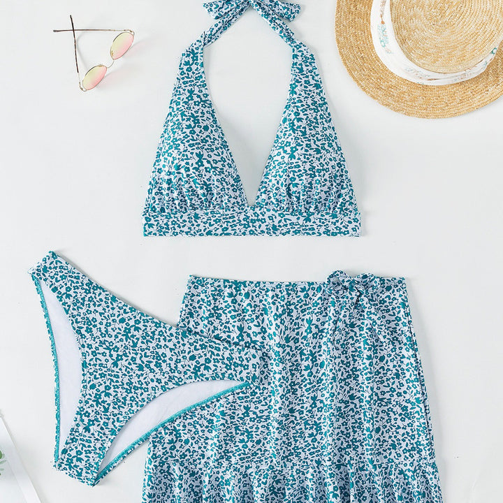 Damen Bikini-Set mit verstellbarem Oberteil und femininer Rüschenshort Echo Archiv