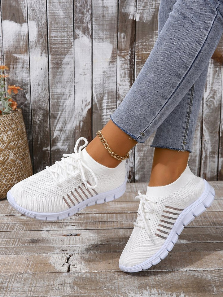 Damen  leichtes gestricktes Sneaker Slipper mit sockenähnlichem Schaft und flexibler Laufsohle Echo Archiv