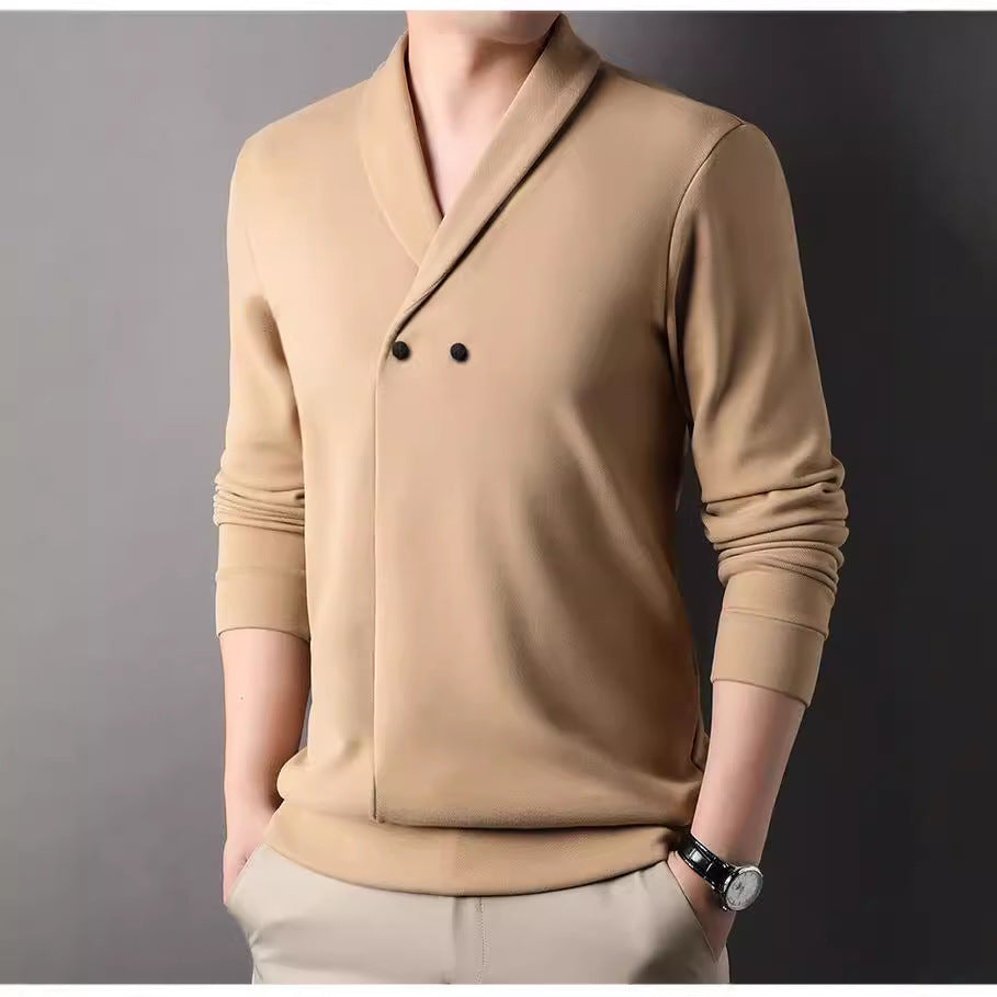 Herren Freizeitjacke mit modernem Schalkragen und praktischen Knöpfen Echoarchiv