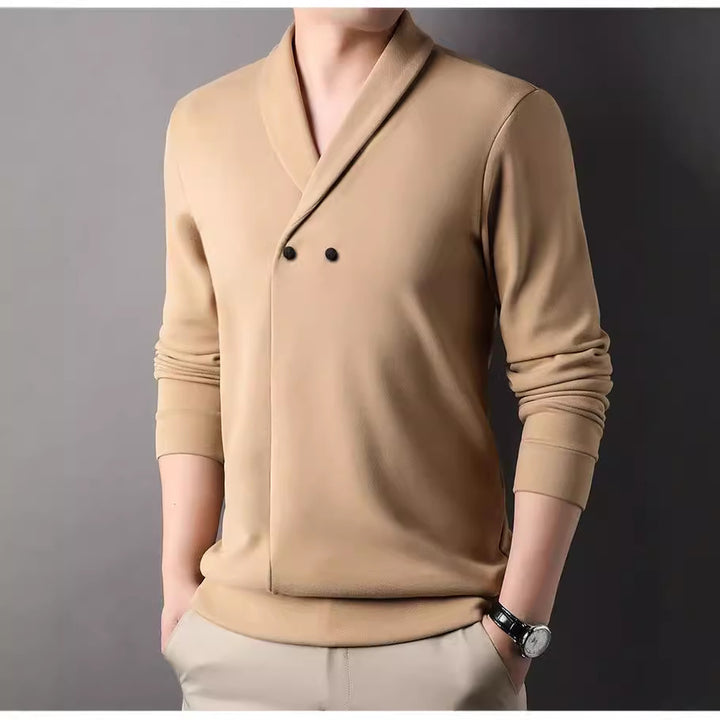 Herren Freizeitjacke mit modernem Schalkragen und praktischen Knöpfen Echoarchiv