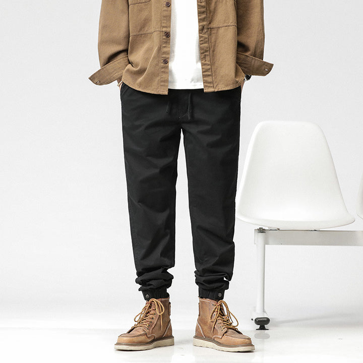 Herren Konisch geschnittene Utility-Joggerhose aus Baumwoll-Twill mit elastischem Bund und Kordelzug Echo Archiv