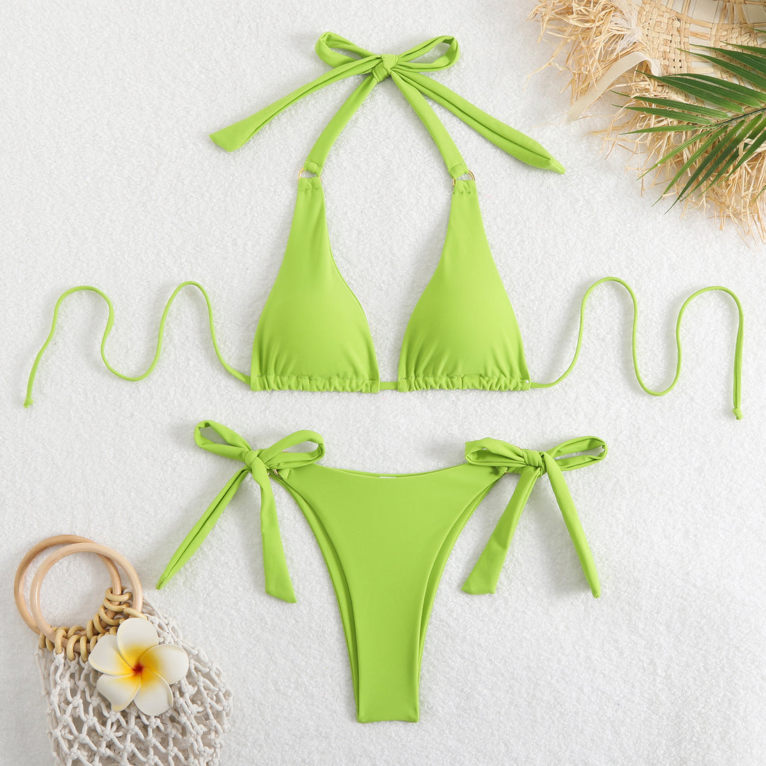Damen Triangel-Bikini mit verstellbaren Schleifen – Maréssa