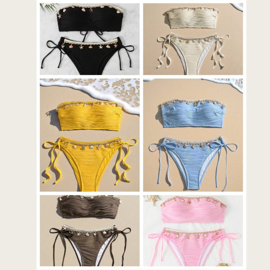 Damen Bandeau-Bikini mit raffinierten Muschel-Details Echo Archiv