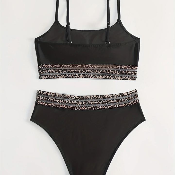 Damen Bikini-Set mit modischem Crop-Top und hoch taillierten Shorts Echo Archiv