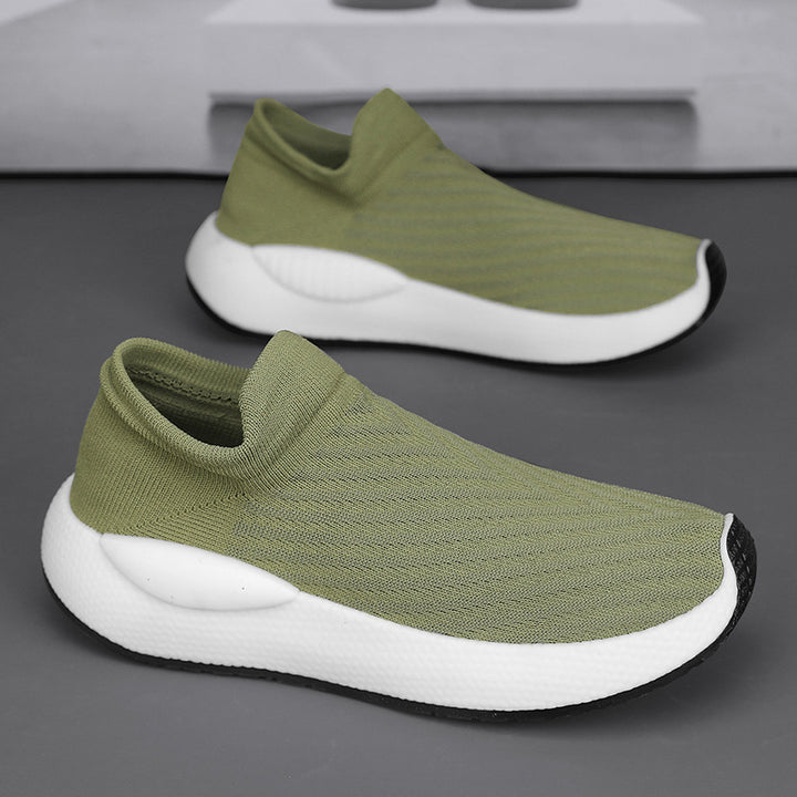 Unisex gestrickte Schlupfsneaker mit sockenähnlichem Schaft, gepolstertem Komfortfußbett und reaktiver EVA‑Zwischensohle – Norré