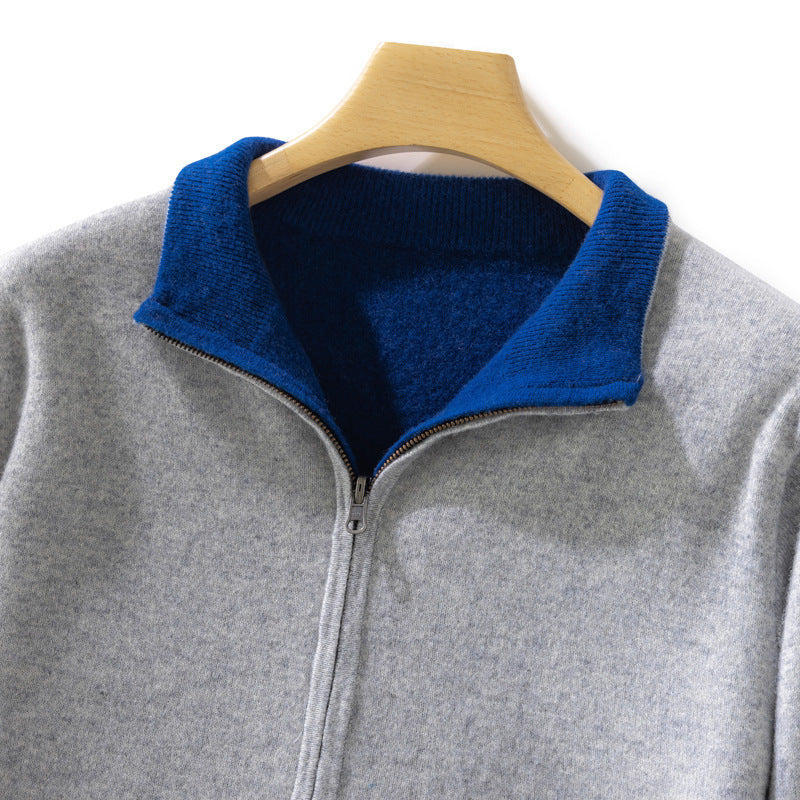 Damen Kurzgeschnittener Zip‑Strickcardigan mit Stehkragen und kaschmirähnlicher Weichheit Echoarchiv