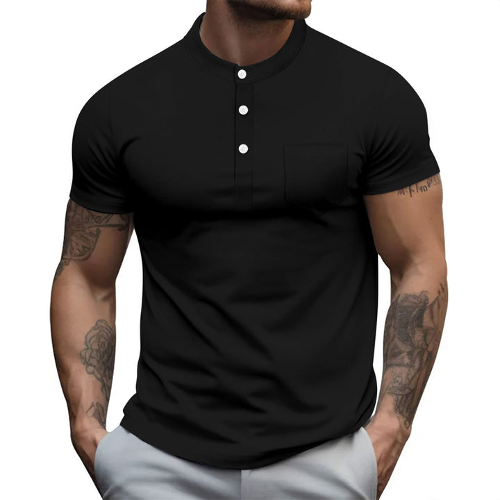 Herren Kurzarm Poloshirt mit Knopfleiste und Brusttasche Echoarchiv