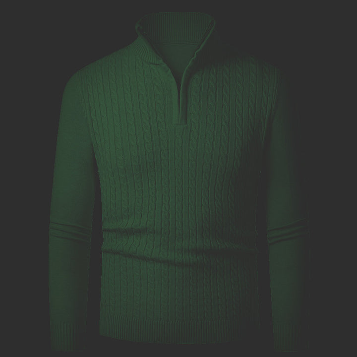Herren Feinstrickpullover mit modischem Reißverschluss Echoarchiv