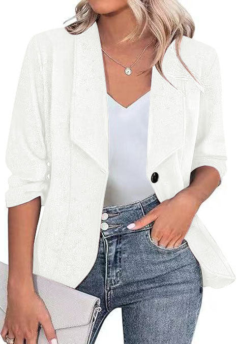 Damen Glitzer Blazerjacke mit femininer Silhouette und elegantem Revers Echoarchiv