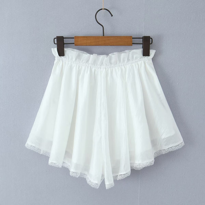 Damen luftige Shorts mit feinen Spitzenakzenten Echo Archiv