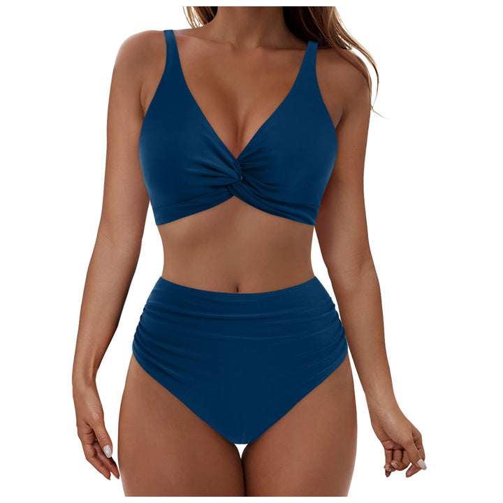 Damen Hochtailliertes Bikini-Set mit Wickel-Oberteil Echo Archiv