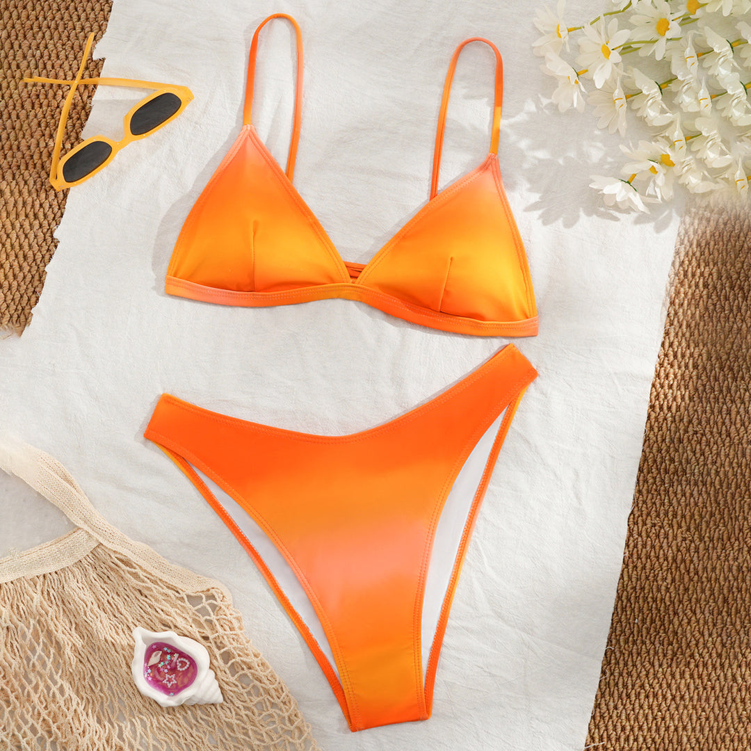 Damen Bikini-Set mit verspieltem Farbmuster und verstellbaren Bändern Echo Archiv
