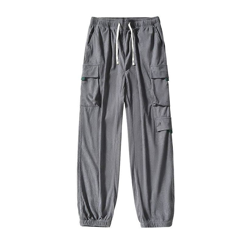 Herren Utility-Cargohose im Joggerstil aus strukturierter Baumwollmischung mit elastischem Bund & Mehrfachtaschen Echo Archiv