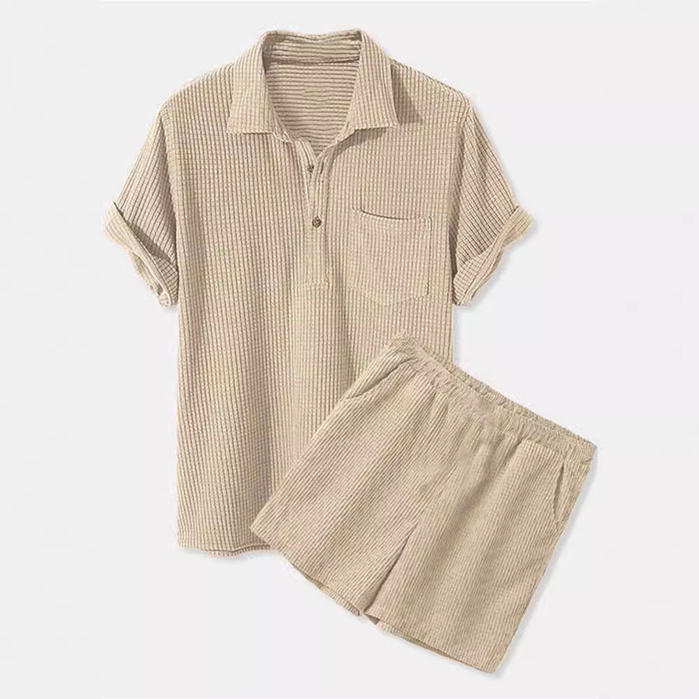 Damen Sonnen-Pyjama Set mit kurzem Shirt und Hose Echoarchiv