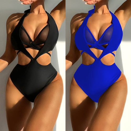 Damen Einteiler Badeanzug mit raffinierten Cut-Out-Details Echo Archiv