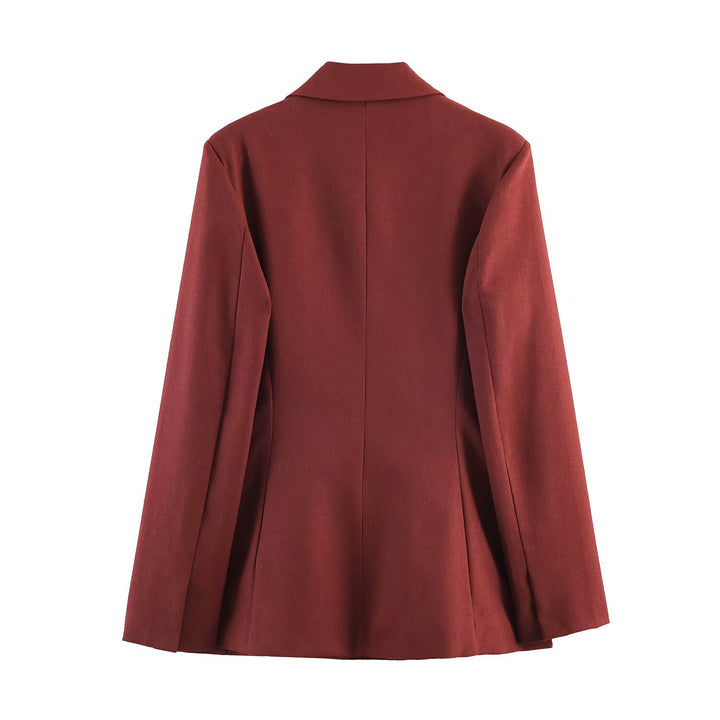 Damen Zweiteiliges Anzug-Set Wickelblazer mit Bindegürtel und Palazzo-Hose Echo Archiv