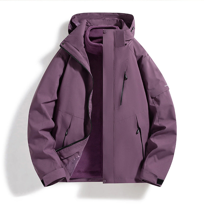 Damen wasserdichte Outdoorjacke mit verstellbarem Kapuzen Echo Archive