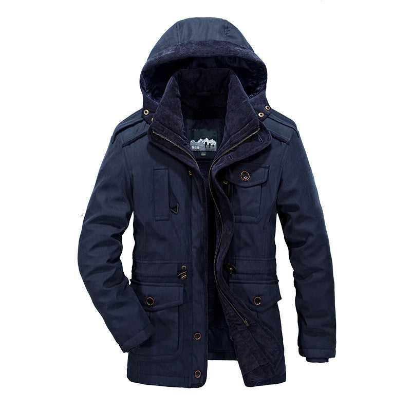 Herren Gefütterter Canvas-Fieldparka mit Sherpa-Innenfutter und Kapuzenkragen Echo Archiv